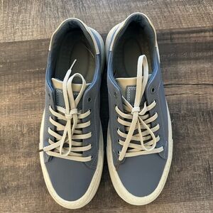 Men's Gray Sneakers with Cream Accents